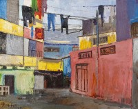 Aqib Faiz, 11 x 14 Inch, Oil on Canvas, Cityscape Painting, AC-AQF-007